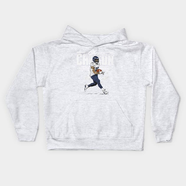 Chris Carson Seattle Retro Kids Hoodie by MASTER_SHAOLIN